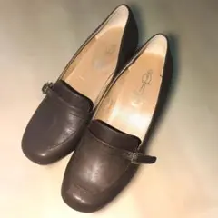あしながおじさん マニッシュ ローファー パンプス ブラウン 茶 23cm　本革のサムネイル