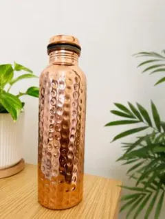ハンマー仕上げ 銅製ボトル 水筒 900ml - メルカリ