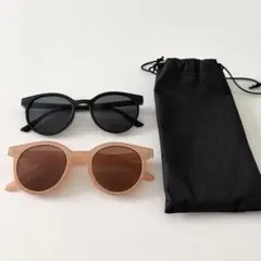 サングラス 2点セット ブラック ベージュ