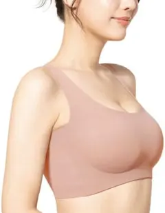 バンビウォーター　２枚セット　ナイトブラ　シームレス　ピンクベージュ　Lサイズ