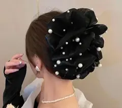 バンスクリップ 大きめ ヘアクリップ ハーフアップ 結婚式 パーティー セレモニ