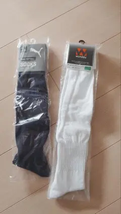 Puma ネイビー & wundou ホワイト サッカーソックス