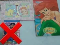 平成レトロ　ディズニー　リトルマーメイド　アリエル　フランダー　メモ帳 2点