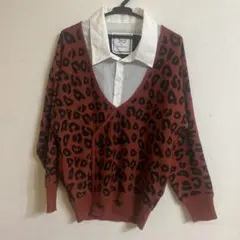 3rd by VANQUISH レオパード柄ニットセーター