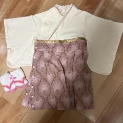 足袋風靴下付き！オーガニックコットン袴ロンパース80センチ　ひな祭り　セレモニー