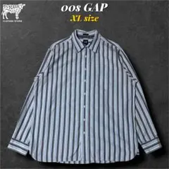 人気のゆるダボ☆90sOLD GAPギャップ長袖ストライプシャツy2k GAP - 90\u0027s OLD GAP オールドギャップ 太ストライプ シャツの通販 by