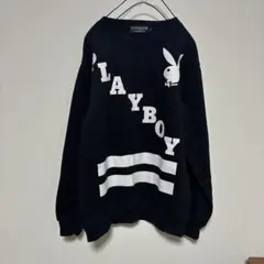 PLAYBOY ブラック クルーネック トレーナー Mのサムネイル