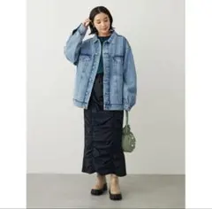 RAY CASSIN フロントギャザーナロースカート ナイロン 速乾 軽量 黒