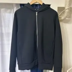 GU パフスウェットフルジップパーカー　ブラック　M