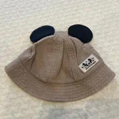 Disney ミッキー耳付きベビー帽子 50cm