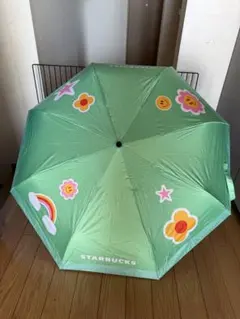 新品未使用　タイ限定 スタバ STARBUCKS 折りたたみ傘 ミントグリーン