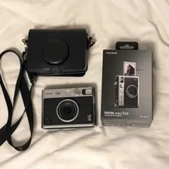 FUJIFILM instax mini Evo ブラック ケース付き