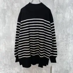 Oh My Tailor カシミヤ100%ハイネックボーダーニット