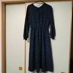 【ロペピクニック】ネイビー系 シャツワンピース 長袖　size40