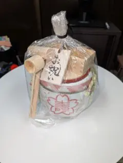 ミニ鏡開きset/(ミニ樽/ミニ小槌/ミニ木杓/朱桶/五勺木枡