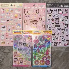 箔押しシール キラッとシール2　サンリオ クロミ マイメロ キティ　キキララ