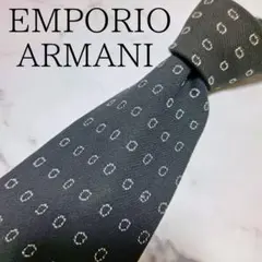 EMPORIO ARMANI ネクタイ ブラック 黒 イタリア製のサムネイル