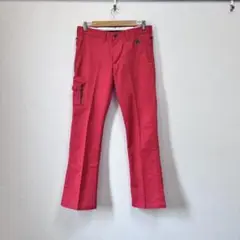 【美品】EDWIN GOLF エドウィンゴルフ ストレートパンツ レッド M