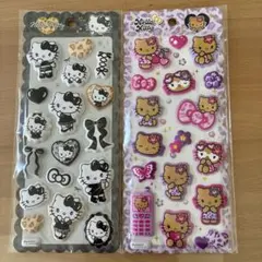 正規品　サンリオ　もちもちマシュマロシール日焼け＆くろキティー　2種類セット