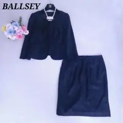 ボールジー スーツ ノーカラージャケット スカートセットアップ M ネイビー