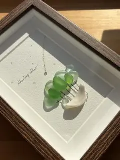 シーグラスアート　流れ星　番外編　M（KAMIKA）様　ハンドメイド