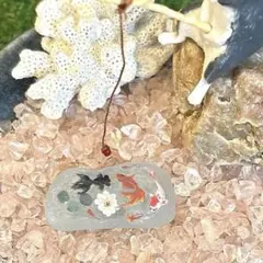 金魚、鯉、シーグラス、置物、飾り、ミニチュア