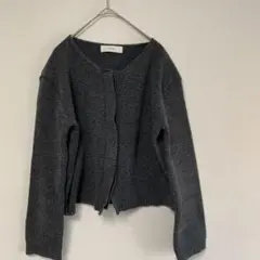 OHOTORO Hidden Crop Cardigan カーディガン　グレーのサムネイル