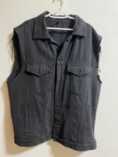 DAZY ブラック デニムベスト