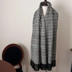 ⭐️新品　未使用品　サンプル品　北欧手織り　ハンドメイド　ストール　リーフ柄