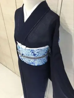 お値下げ　夏着物【色無地】正絹　人気色　夏紬　一つ紋