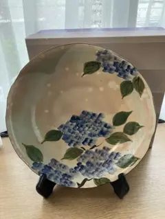 陶あんあじさい花柄陶磁器皿京焼とう庵手書き紫陽花清水 - メルカリ