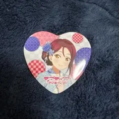 大黒湯コラボ　ハート型缶バッジ　和風ドレスver. 桜内梨子