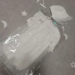 【美品】アカチャンホンポ 新生児 セレモニードレス 小花柄 レース ボンネット付