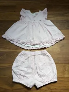 【美品・2点セット】petit main セットアップ 上下90cm