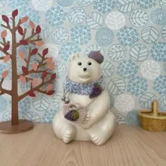 しろくま貯金箱◇ぶどうコーデセット(ショルダーバッグ)