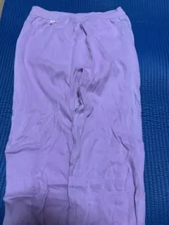 薄紫 100%綿 ロングパンツ