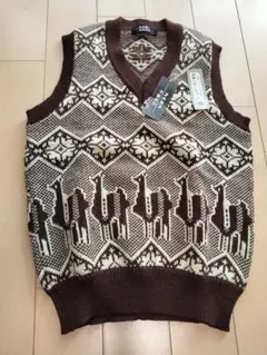 ジラフ柄ノースリーブベスト サイズM