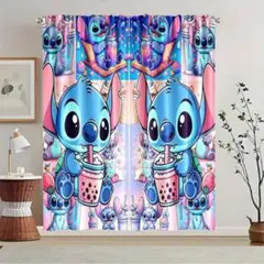 まとめ割有り♪スティッチドレープカーテン　150cm×60cm 2枚組