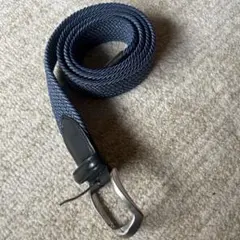 ネイビー 編み込み ベルト