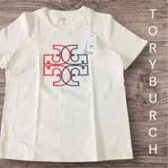 新品タグ付き！超お買い得！トリーバーチ　カラーブロックロゴT Lのサムネイル