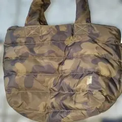 ROOTOTE 迷彩色トートバッグ R.刺繍ロゴ付き　キルティング
