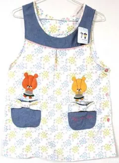 【新品タグ付】 エプロン ルルロロ くまのがっこう フラワー M〜L