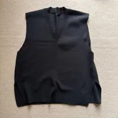 無印良品 ニットベスト ブラック