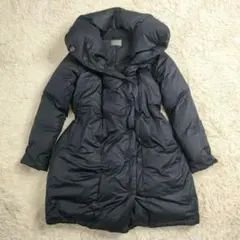 theory luxe ダウンコート ロング ネイビー 38 女優襟