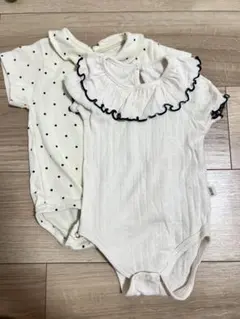 襟付き　ロンパース2点セット　70