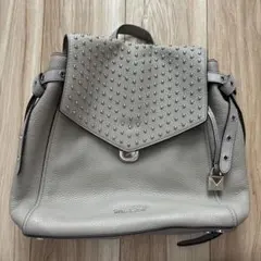 MICHAEL KORS グレー レザー バックパック スタッズ付き