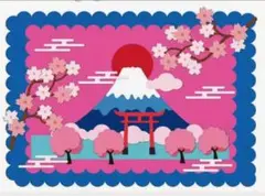 新品　富士山と桜のカッティングダイ