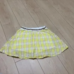 イエロー チェック柄 スカート 110のサムネイル