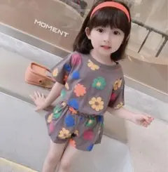 120cm キッズ　キッズ服　セットアップ　花柄　夏