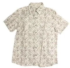 【本日限定価格】【替えボタン付】 半袖シャツ L 綿 コットン 100% 花柄